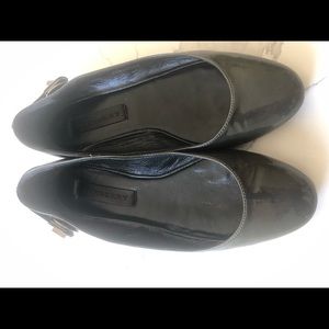 Burberry Black leather ballerina Flats